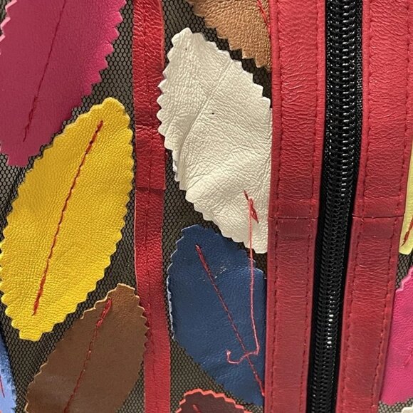 Belgin Francis Women’s Jacket Classic Leaf Design Leather Size XL Multicolor - Picture 5 of 9